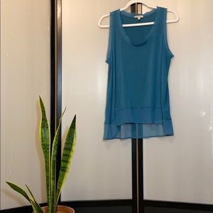 Anthropologie | Bordeaux | Chiffon Trim Tank Top